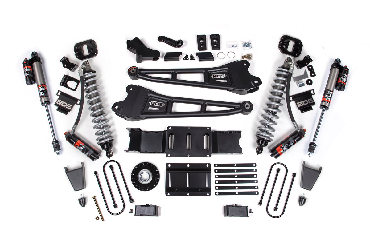 25-26 Ram 3500 (Diesel) 4 Inch Radius Arm Suspension Lift Kit W/ Indexing Ring, 2 Inch Rear Lift w/o Overload, Block BDS Suspension