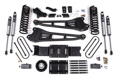 25-26 Ram 3500 (Gas) 4 Inch Radius Arm Suspension Lift Kit W/ Indexing Ring, 2 Inch Rear Lift w/o Overload, Block BDS Suspension