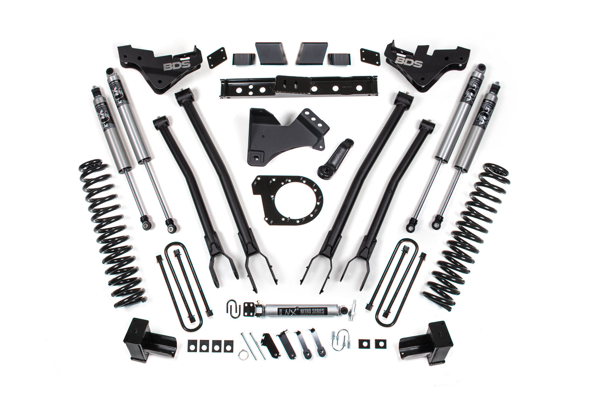 23-26 Ford F-250/F-350 Super Duty 4WD 7 Inch 4-Link Suspension Lift Kit, 5 Inch Rear, Block, Diesel - Fox 2.5 Performance Series Shocks BDS Suspension