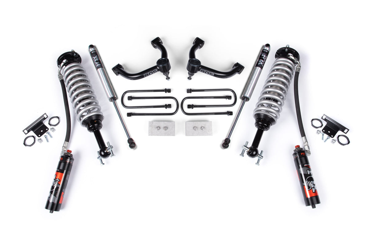 21-25 Ford F-150 3 Inch Suspension Lift Kit, Incl/ Sensor UCAs - Fox 2.5 Performance Elite Series C/O Front, Fox 2.0 IFP Performance Series Rear Shocks BDS Suspension