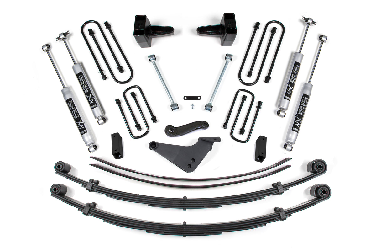 6 Inch Lift Kit Ford Excursion 00-05 4WD Block Kit and Add A Leaf BDS Suspension