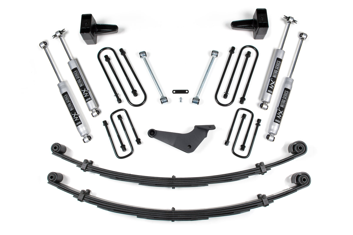 4 Inch Lift Kit Ford F250/F350 Super Duty 99-04 4WD Radius U Bolt With Factory Overload BDS Suspension