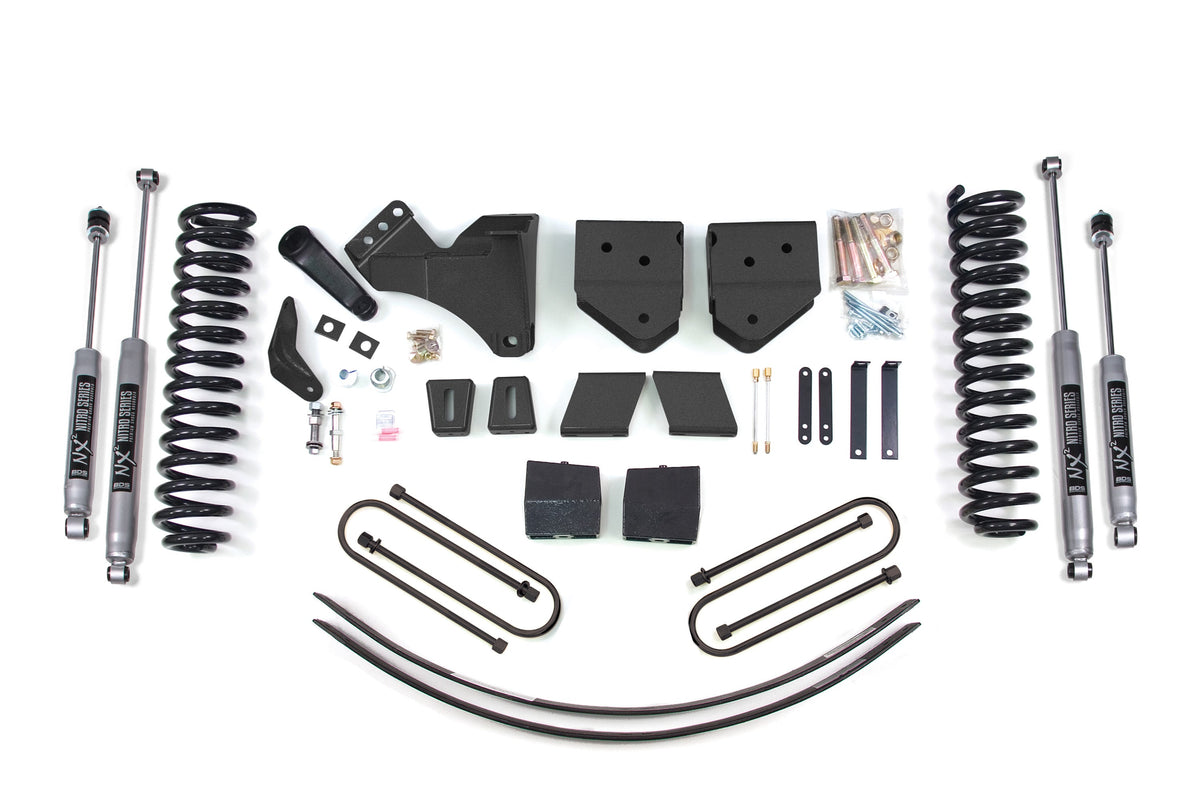 6 Inch Lift Kit Ford F250/F350 Super Duty 05-07 4WD Diesel 3 Inch Block Plus Add A Leaf Without Overload BDS Suspension