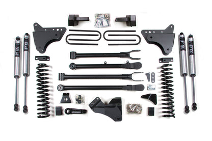 6 Inch Lift Kit w/ 4-Link Ford F250/F350 Super Duty 08-10 4WD Gas Block With Factory Overload BDS Suspension