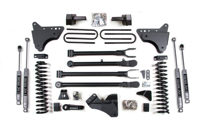6 Inch Lift Kit w/ 4-Link Ford F250/F350 Super Duty 08-10 4WD Gas Block With Factory Overload BDS Suspension