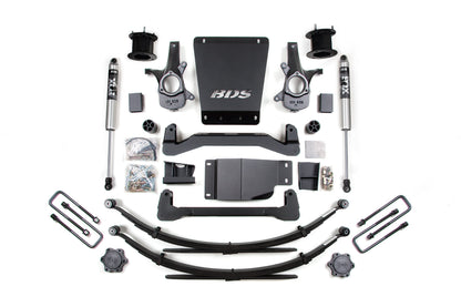 07-13 Chevrolet Silverado 1500 - GMC Sierra 1500 4WD 4.5 Inch Suspension Lift Kit, 4 Inch Rear Lift, Leaf Spring, NX2 Nitro Series Shocks BDS Suspension