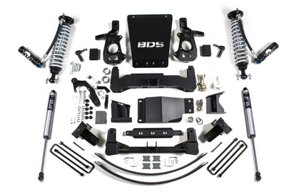 8 Inch Lift Kit FOX 2.5 Coil-Over Dual Speed Compression Adjust Silverado/Sierra 1500 14-18 4WD Fox 2.5 Performance Shocks BDS Suspension