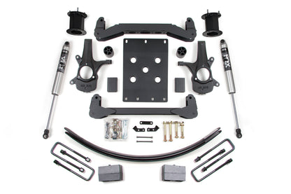 07-13 Chevrolet Silverado 1500 - GMC Sierra 1500 2WD 6 Inch Suspension Lift Kit, 4.5 Inch Rear Lift, Block and Add-A-Leaf, NX2 Nitro Series Shocks BDS Suspension