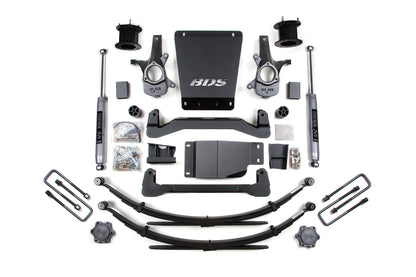 07-13 Chevrolet Silverado 1500 - GMC Sierra 1500 4WD 4.5 Inch Suspension Lift Kit, 4 Inch Rear Lift, Block, Fox 2.0 IFP Performance Series Shocks BDS Suspension