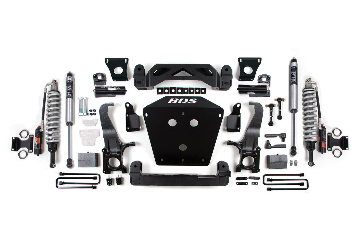 07-15 Toyota Tundra 7 Inch Suspension System, 4 Inch Rear Block - Fox 2.5 Performance Elite Series C/O, Fox 2.0 Performance Series Shocks BDS Suspension