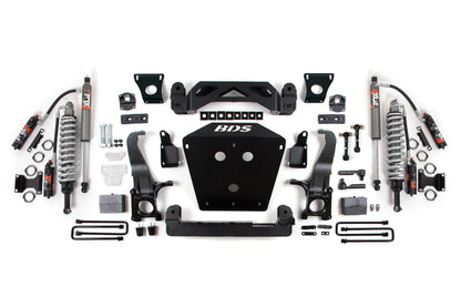 16-21 Toyota Tundra 7 Inch Suspension System, 4 Inch Rear Block - Fox 2.5 Performance Elite Series C/O, Fox 2.5 Performance Elite Series Shocks BDS Suspension
