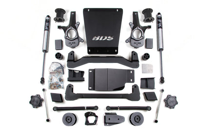 07-14 Chevrolet SUV - GMC SUV 4WD 4.5 Inch Suspension Lift Kit, 2 Inch Rear Lift, Spacer, Fox 2.0 IFP Performance Series Shocks BDS Suspension