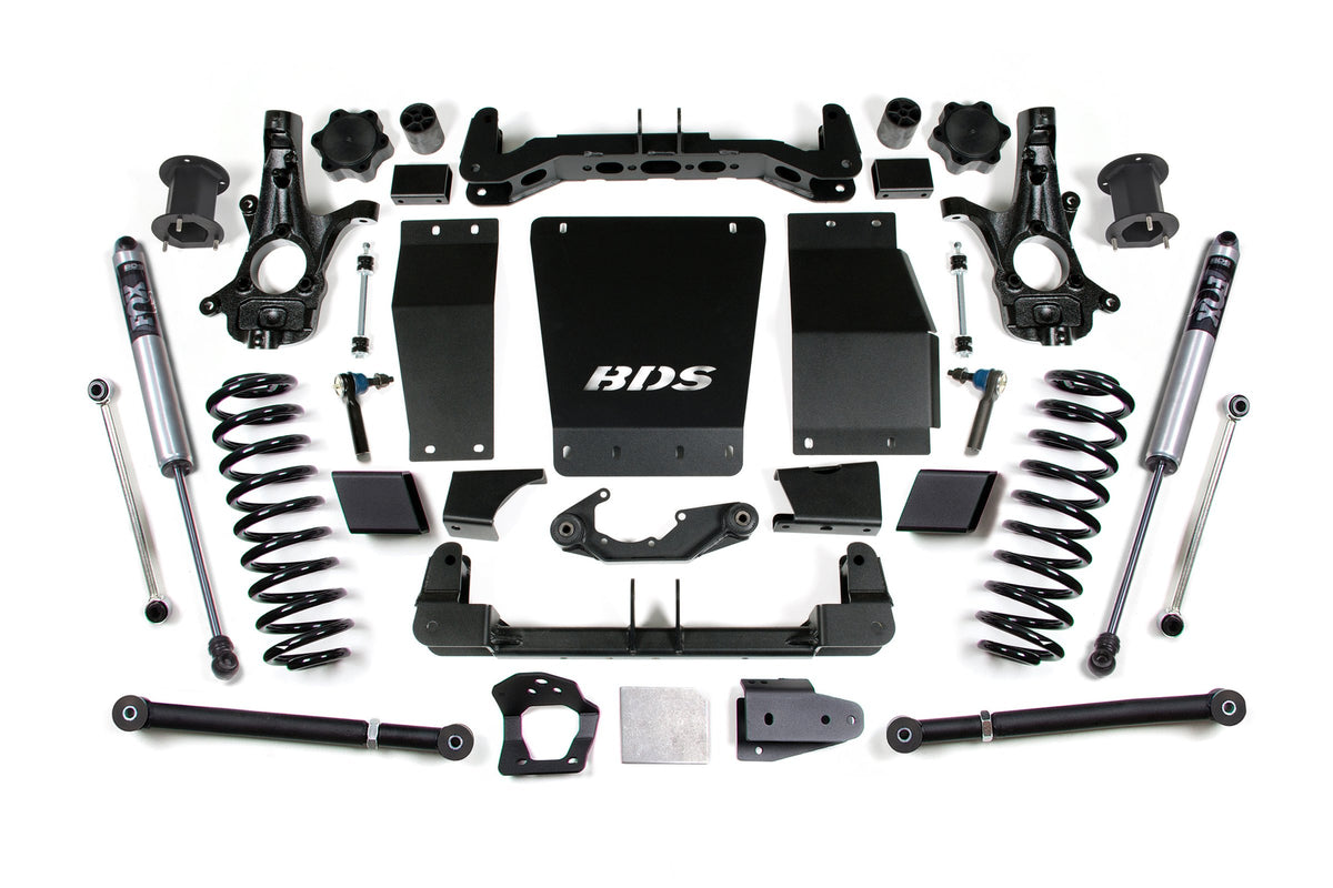 15-20 Chevrolet SUV - GMC SUV 4WD 6 Inch Suspension Lift Kit (Cast Steel), 5 Inch Rear Lift, Coil Spring, Fox 2.0 IFP Performance Series Shocks BDS Suspension