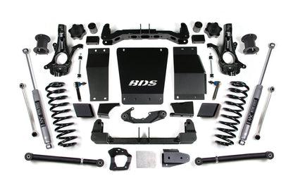 15-20 Chevrolet SUV - GMC SUV 4WD 6 Inch Suspension Lift Kit (Aluminum / Stamped Steel), 5 Inch Rear Lift, Coil Spring, NX2 Nitro Shocks BDS Suspension