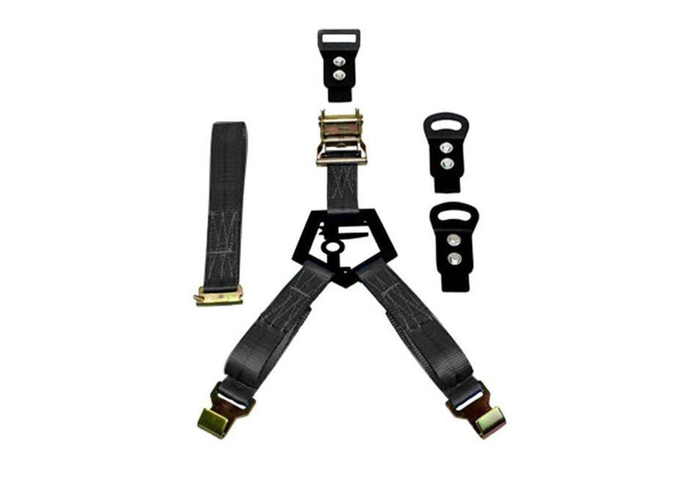 Gloss Black Bed Mounted Rapid Strap Tire Carrier with Black Strap NFab