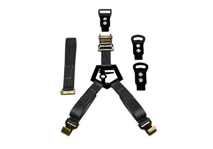 Gloss Black Bed Mounted Rapid Strap Tire Carrier with Black Strap NFab