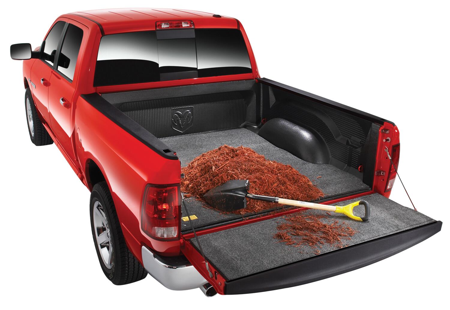 Bedmat For Drop-In 09-18 (19-23 Classic) Dodge Ram 5'7 inch W/O Rambox 1/2 Inch Thick Installs Over Existing Plastic Drop In Bed Liner w/o Bed Rail Storage Charcoal BedRug