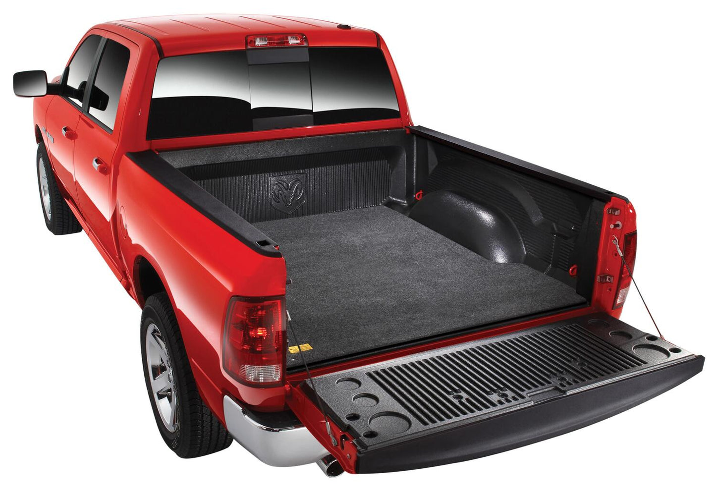Bedmat For Drop-In 09-18 (19-23 Classic) Dodge Ram 5'7 inch W/O Rambox 1/2 Inch Thick Installs Over Existing Plastic Drop In Bed Liner w/o Bed Rail Storage Charcoal BedRug