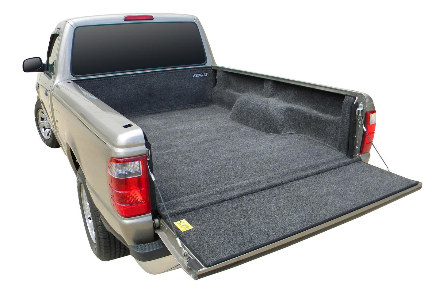 Complete Truck Bed Liner 3/4 Inch Thick Floor 1/4 Inch Thick Side Walls Incl. Bulkhead And Tailgate 2019-2023 Ford Ranger Supercab 5' Bed Charcoal BedRug