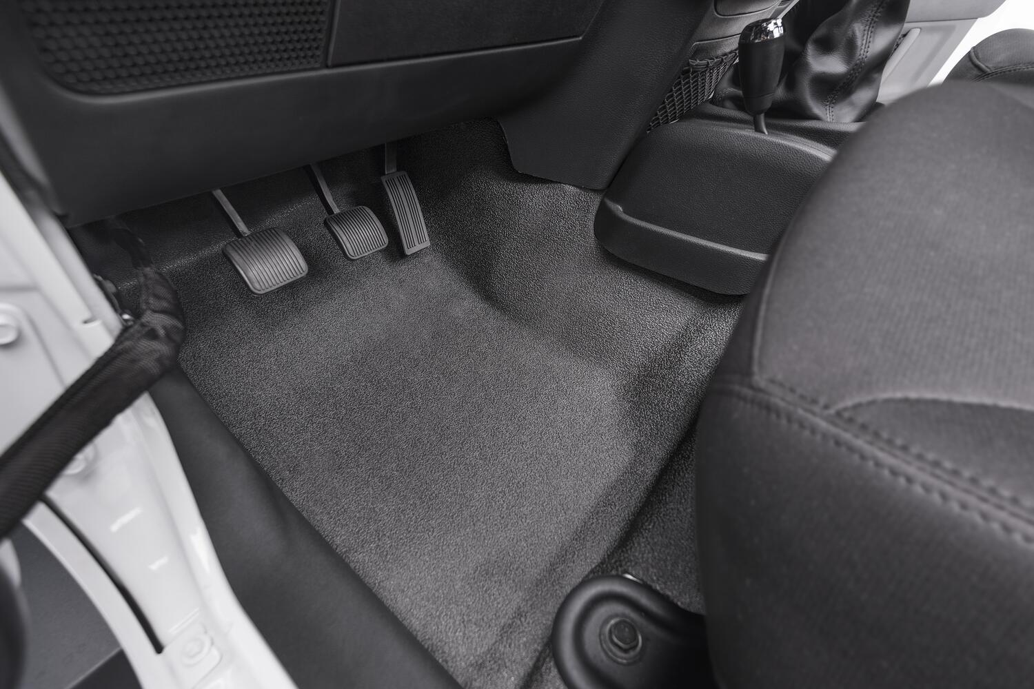 Jeep Bedtred 07-18 Jeep JK Unltd 4Dr Front 4Pc Floor Kit (Inc Heat Shields) Charcoal BedRug