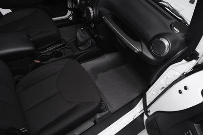 Jeep Bedtred 07-18 Jeep JK Unltd 4Dr Front 4Pc Floor Kit (Inc Heat Shields) Charcoal BedRug