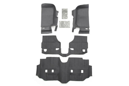 Jeep Bedtred 07-18 Jeep JK Unltd 4Dr Front 4Pc Floor Kit (Inc Heat Shields) Charcoal BedRug
