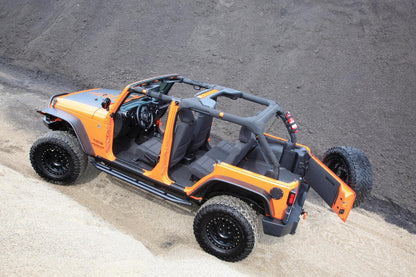 Jeep Bedtred 07-18 Jeep JK Unltd 4Dr Front 4Pc Floor Kit (Inc Heat Shields) Charcoal BedRug