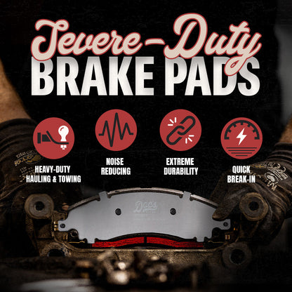 Doc's Diesel Ford 6.7L Powerstroke High Carbon Front and Rear Brake Pads Kit 2012-2022
