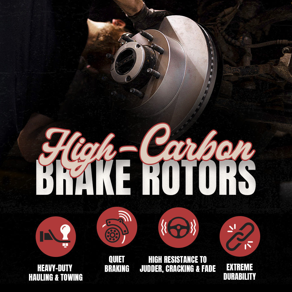 Doc's Diesel Ford 6.0L/6.4L Powerstroke SRW High Carbon Rear Brake Rotor Set 2005-2013, 6.7L 2011-2012