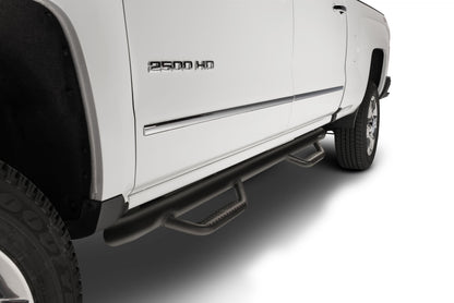 Nerf Step Bar Wheel-to-Wheel with Bed Access (3 Steps per Side) 2017-2019 Chevy Silverado/GMC Sierra 8' Bed Double Cab Works with DEF Tank N Fab