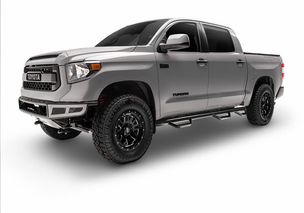Nerf Step Bar Wheel-to-Wheel with Bed Access (3 Steps per Side) 2017-2019 Chevy Silverado/GMC Sierra 8' Bed Double Cab Works with DEF Tank N Fab