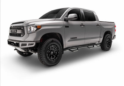 Nerf Step Bar Wheel-to-Wheel with Bed Access (3 Steps per Side) 2017-2019 Chevy Silverado/GMC Sierra 8' Bed Double Cab Works with DEF Tank N Fab