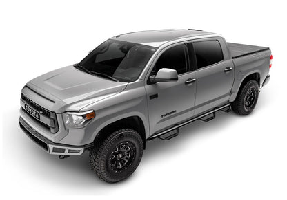 Nerf Step Bar Wheel-to-Wheel with Bed Access (3 Steps per Side) 2017-2019 Chevy Silverado/GMC Sierra 8' Bed Double Cab Works with DEF Tank N Fab