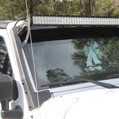 52" Straight Light Bar Windshield Mounting Brackets for 2007-2017 Jeep Wrangler JK
