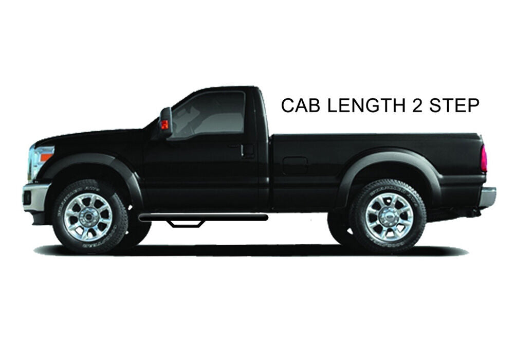 Nerf Step Bar Cab Length (1 Step per Side) 1999-2006 (2007 Classic) Chevy Silverado/GMC Sierra 1500/2500 Regular Cab Gloss Black NFab