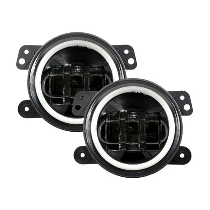 7'' LED Headlight Replacement And 4'' 30W LED Fog Lights with White DRL+Amber Turn Signal For Jeep Wrangler2007-2018 JK