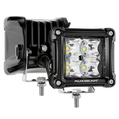 3 Inch Spot/Flood Beam LED Pods Light + Universal LED Working Lights Mounting Brackets