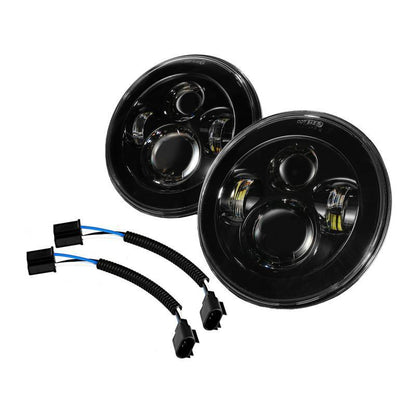 7'' LED Headlight Replacement And 4'' 30W LED Fog Lights with White DRL+Amber Turn Signal For Jeep Wrangler2007-2018 JK
