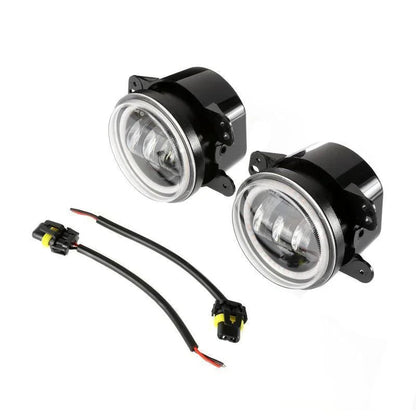 7'' LED Headlight Replacement + 4'' LED Fog Light + LED Smoke Tail Light + Front Turn Signal & Fender Flares Side Marker Light for Jeep Wrangler JK