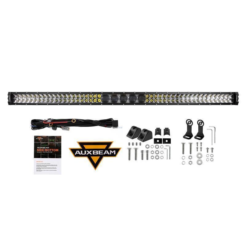 7" LED Halo Headlights + 4" Inch LED Fog Lights with DRL + 5D-PRO 52" Straight LED Light Bar + Windshield Mounting Brackets + 18W Spot Beam Pod Lights Set for for Jeep Wrangler JK