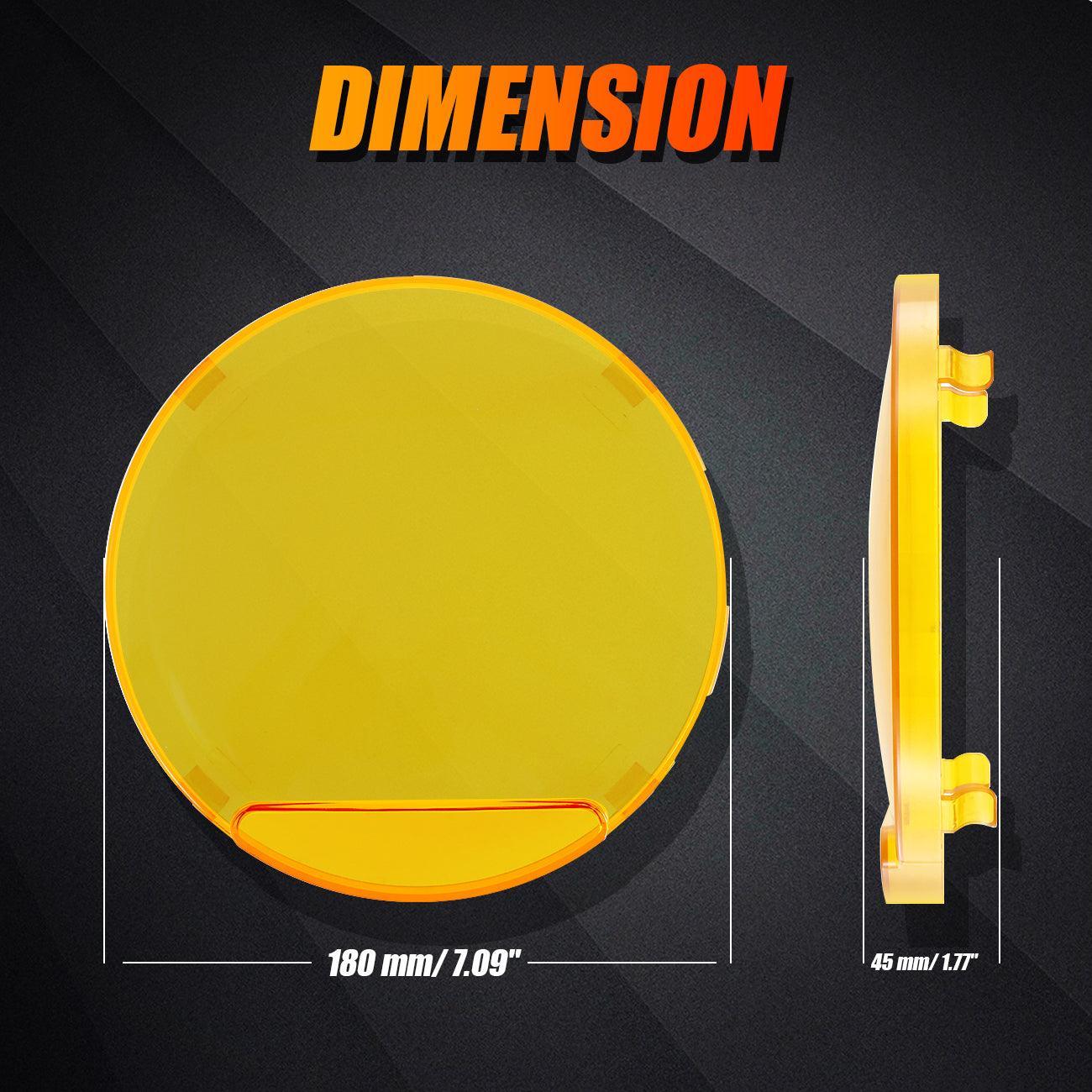 (2pcs/set) 7 Inch 230W 33332LM 360-PRO Series Custom Lens Offroad LED Driving Lights+Amber/Black Covers(Optional) for JEEP WRANGLER JL JK TJ