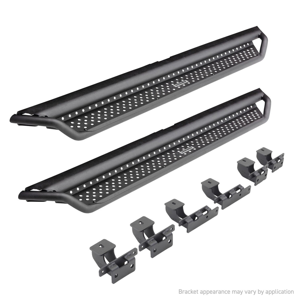 Dominator Xtreme D1 SideSteps With Mounting Bracket Kit Textured Black 2019-2026 Sierra 1500 2020-2026 Sierra 2500/3500 HD Go Rhino