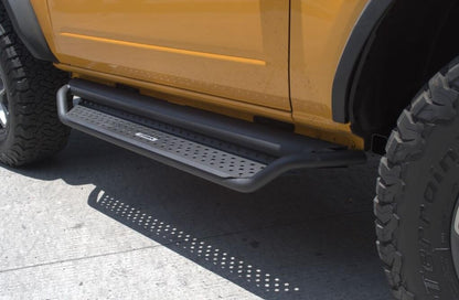 Dominator Xtreme D1 SideSteps With Mounting Bracket Kit Textured Black 2021-2025 Ford Bronco 2 Door Go Rhino