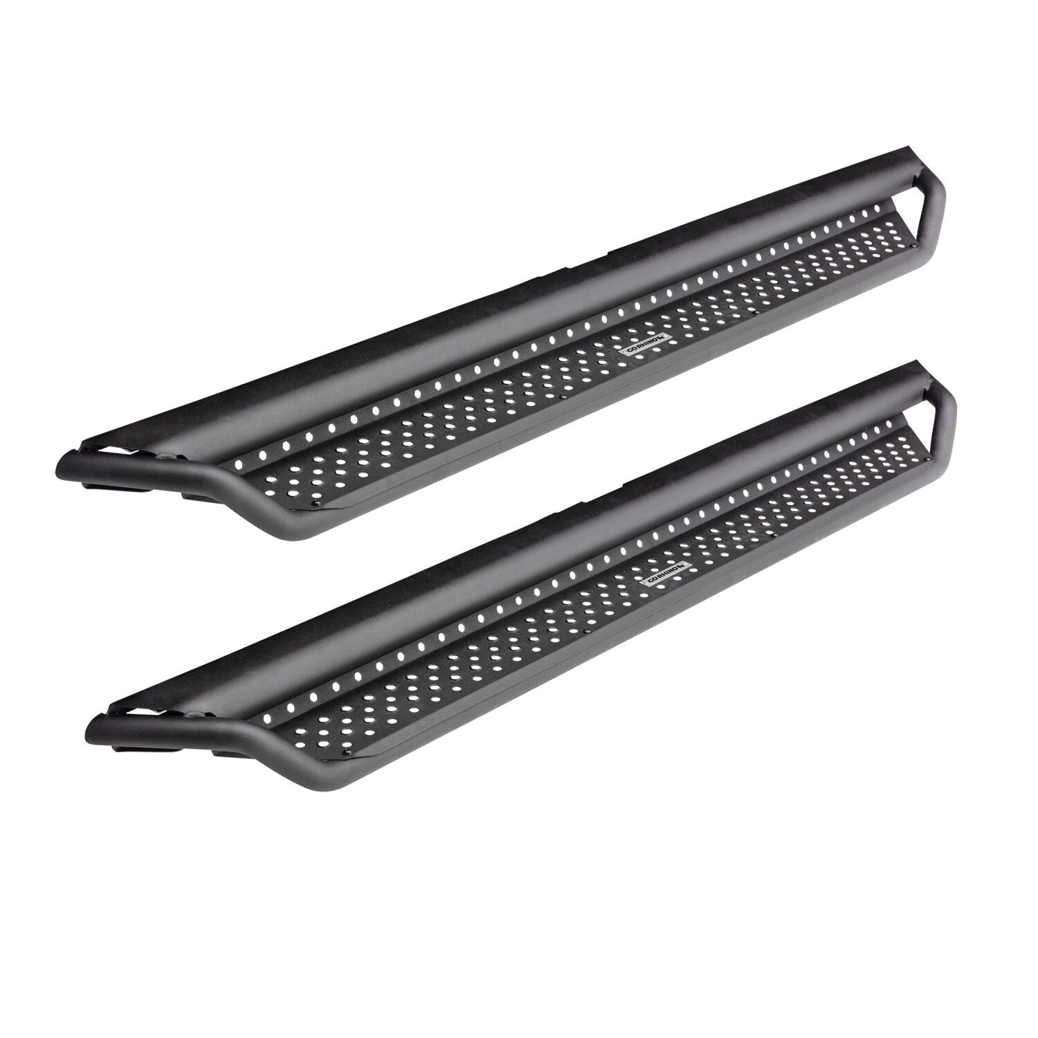 Dominator Xtreme D1 SideSteps With Mounting Bracket Kit Textured Black 2017-2025 Ford F-250/F-350 Go Rhino