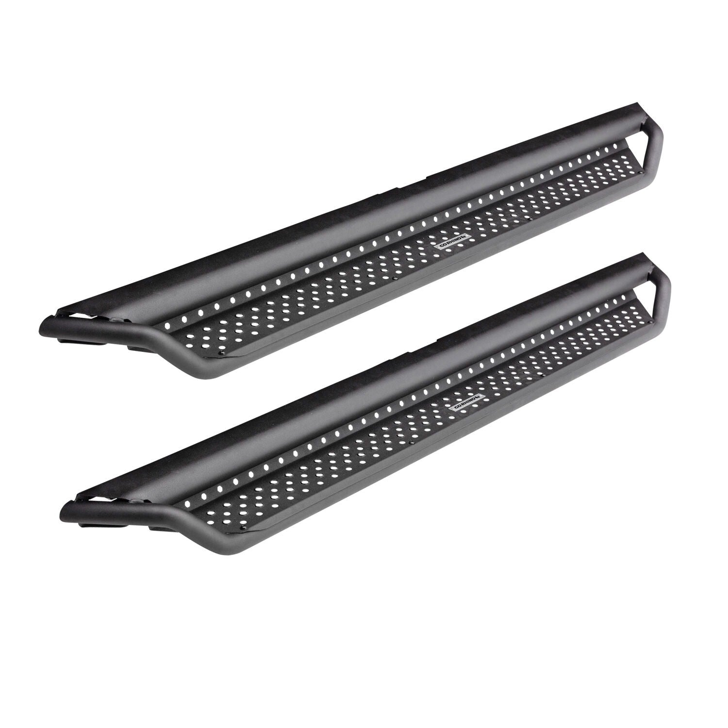 Dominator Xtreme D1 SideSteps With Mounting Bracket Kit Textured Black 2019-2026 Ram 1500 Go Rhino