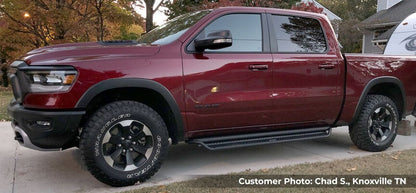 Dominator Xtreme D1 SideSteps With Mounting Bracket Kit Textured Black 2019-2026 Ram 1500 Go Rhino
