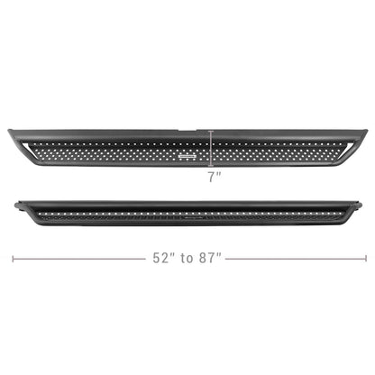 Dominator Xtreme D1 SideSteps With Mounting Bracket Kit Textured Black 2020-2025 Jeep Gladiator Go Rhino