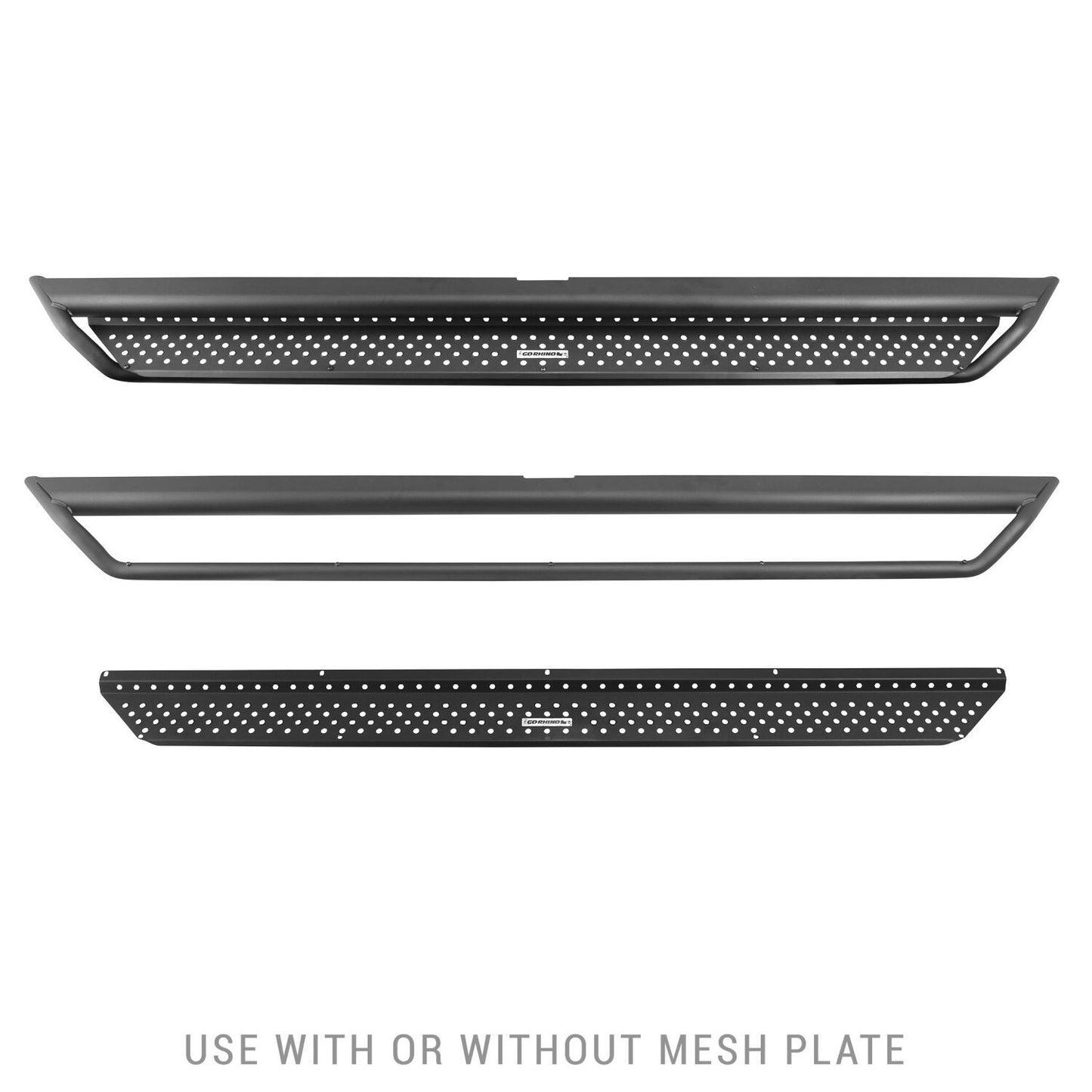 Dominator Xtreme D1 SideSteps With Mounting Bracket Kit Textured Black 2020-2025 Jeep Gladiator Go Rhino
