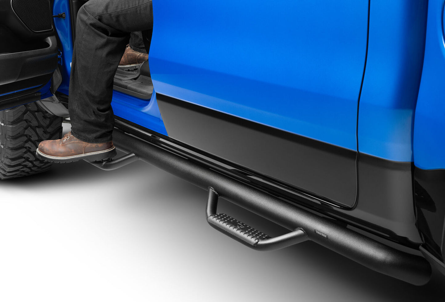 Nerf Step Bar Cab Length (2 Steps per Side) 2019-2025 (New Body Style) Ram 1500 Crew Cab Textured Black NFab