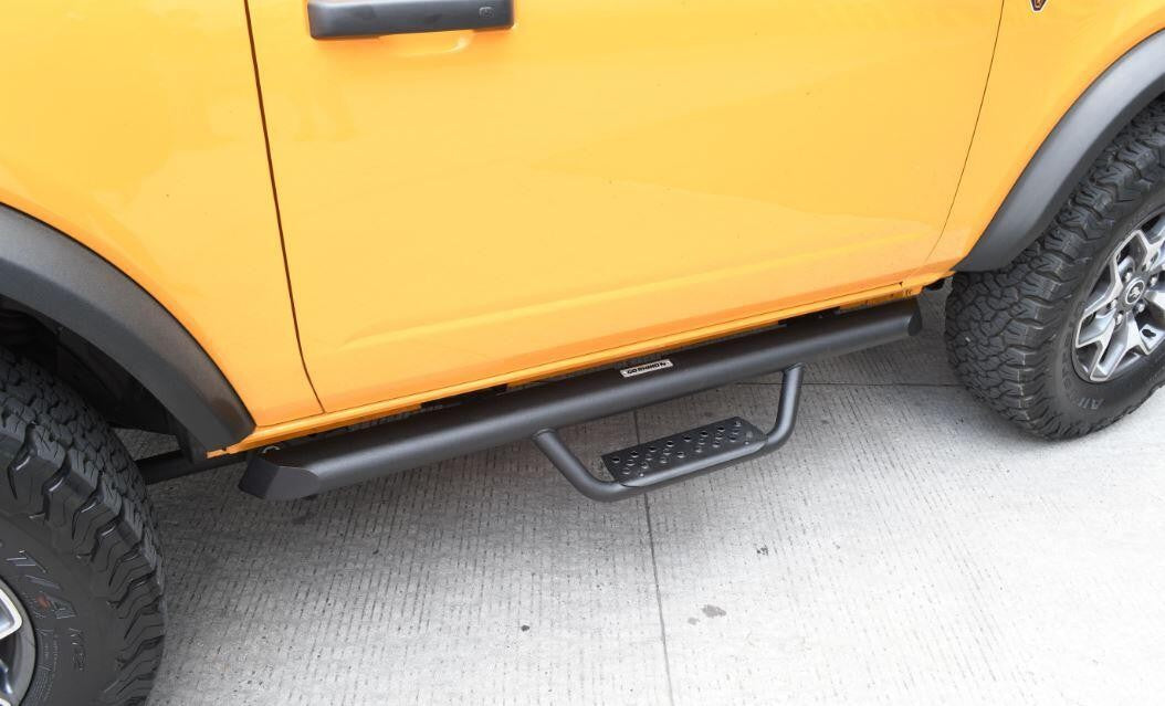 Dominator Xtreme D2 SideSteps Boards Only Textured Black 2021-2025 Ford Bronco Go Rhino